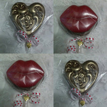 Load image into Gallery viewer, Lips &amp; Hearts Milk Chocolate Dipped Oreo Cookie Pops Variety Pack 6 ct