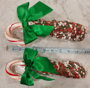 "JUMBO"...  Hand Dipped Milk Chocolate Candy Canes