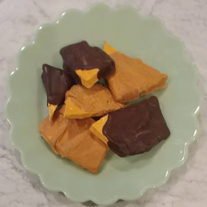 Honeycomb Hand Dipped In Dark Chocolate  ... Also Known As Sea Foam & Sponge Kandy