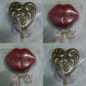 Lips & Hearts Milk Chocolate Dipped Oreo Cookie Pops Variety Pack 6 ct