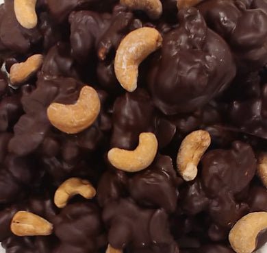 VEGAN Dark Chocolate Cashew Clusters