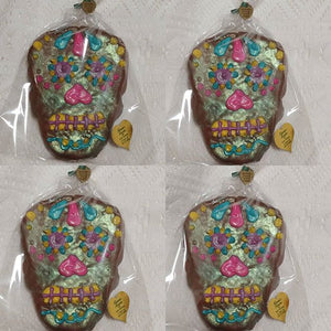 Sugar Skulls Chocolate Dipped Homemade Marshmallows Party Favor4 ct package