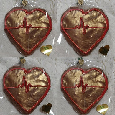 My Heart Beats For You Milk  Chocolate Dipped Homemade Marshmallows Party Favor  4 ct package