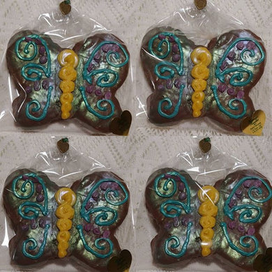 Whimsical Butterfly Milk Chocolate Dipped Homemade Marshmallows Party favor 4 ct package