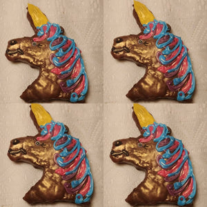 Unicorn Milk Chocolate Dipped Homemade Marshmallow Party Favor  4 Ct package