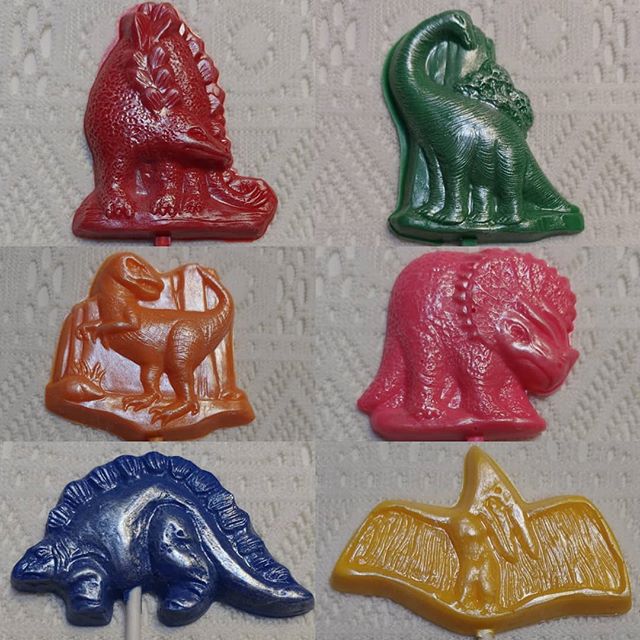 Dinosaur White Chocolate  Suckers Variety Pack Party Favor 10 ct
