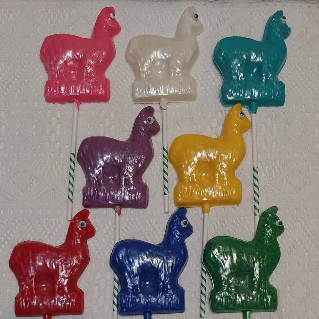 Llama White Chocolate Suckers Party Favor Variety Pack 10 ct