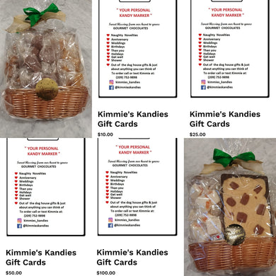 Kimmie's Kandies $10O Gift Cards