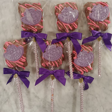 Cheshire Cat Chocolate Dipped Brownie Pops